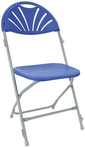 Spaceforme Zlite Fan Back Folding (linking) Chair - Blue