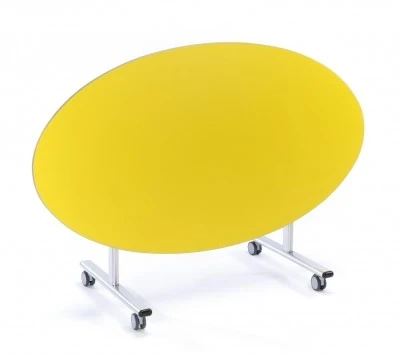 Metalliform Tilt Top Oval Dining Table - MDF Edge - 1610 x 900mm