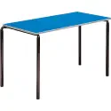 Metalliform Crushed Bent Rectangular Table - PU Edge - 1200 x 600mm