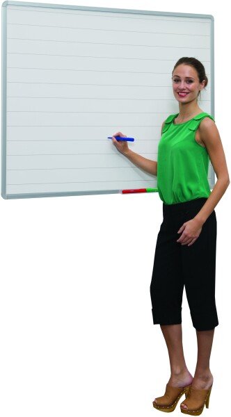 Spaceright 75mm Line Markings Writing White Boards - 1200 x 900mm