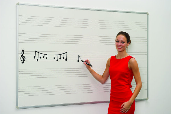 Spaceright Music Markings Writing White Boards - 1200 x 1200mm