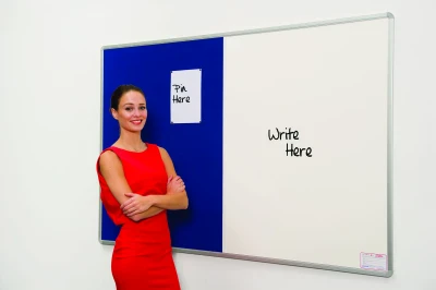 Spaceright Pinup and Pen White Boards - W2400 x H1200mm