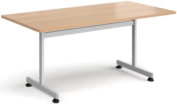 Dams Rectangular Fliptop Meeting Table - 1600 x 800mm - Beech