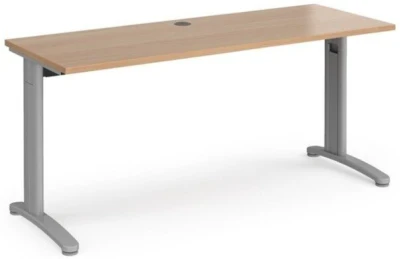 Dams TR10 Rectangular Desk with Cable Managed Legs - 600mm Depth