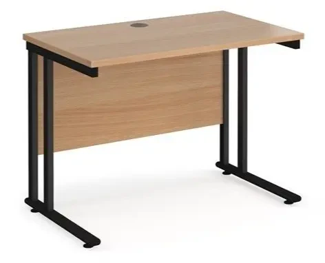 Dams Maestro 25 Rectangular Desk with Twin Cantilever Legs - 1000 x 600mm - Beech