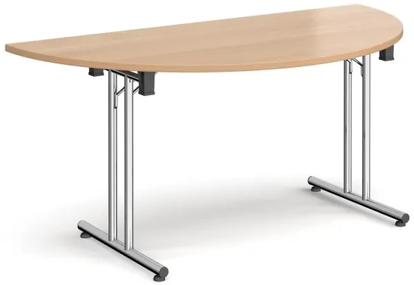 Dams Semi Circular Folding Table - Beech