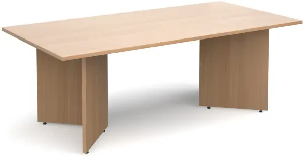 Dams Arrow Head Leg Rectangular Boardroom Table 2000 x 1000mm - Beech
