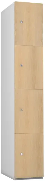 Probe Timberbox Four Compartment Locker - 1780 x 380 x 390mm - Ash