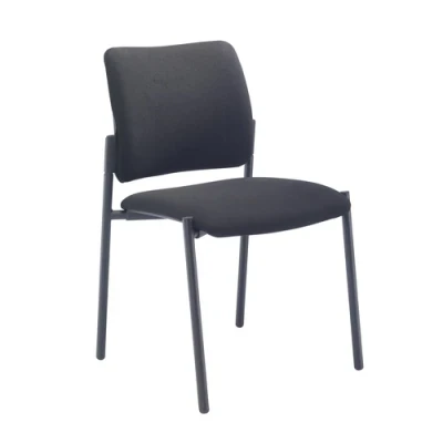 TC Florence Fabric Black Frame Chair without Arms