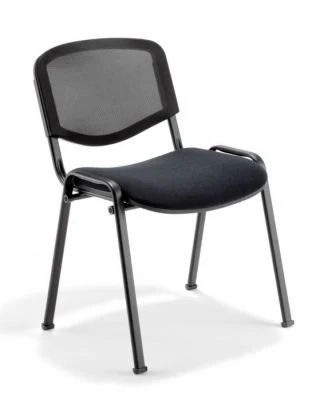 ISO Black Frame Stacking Conference Chair Mesh Back