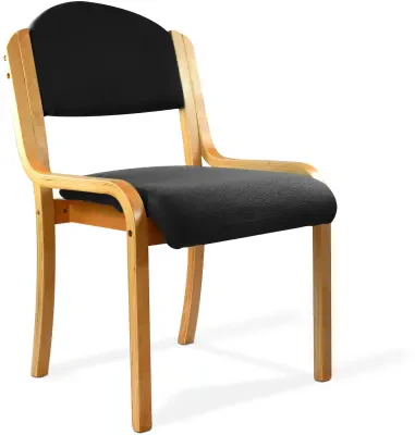 Nautilus Beech Framed Stackable Side Chair with Upholstered, Padded Seat & Backrest