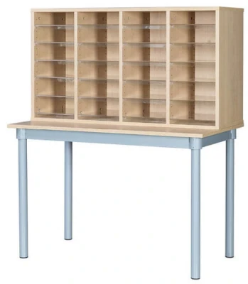 Willowbrook 24 Space Pigeonhole with Table Wide