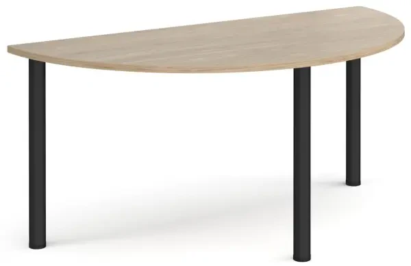 Dams Semi Circular Table with Radial Leg 1600 x 800mm - Barcelona Walnut