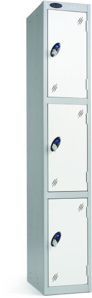 Probe Three Door Single Steel Locker - 1780 x 305 x 305mm - White (RAL 9016)