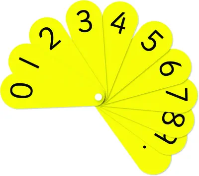 Edtech Pupil Number Fans - Pack of 10