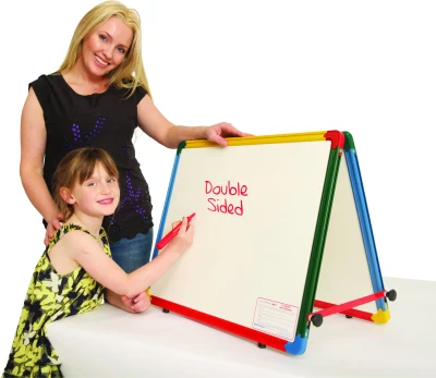 Spaceright Little Rainbows Non-Magnetic Twin Desktop White Board Easel