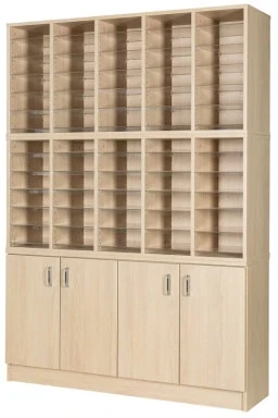 Willowbrook 60 Space Pigeonhole with Cupboard & Locks