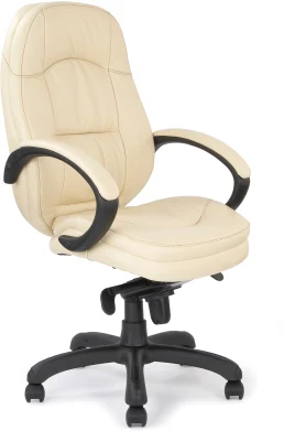 Nautilus Brighton Luxurious Leather Faced Executive Chair - Cream