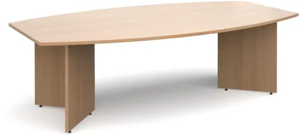 Dams Arrow Head Leg Radial End Boardroom Table 2400 x 800/1300mm - Beech