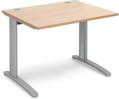 Dams TR10 Rectangular Desk with Cable Managed Legs - 1000mm x 800mm