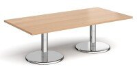 Dams Pisa Rectangular Coffee Table With Round Bases 1600 x 800mm