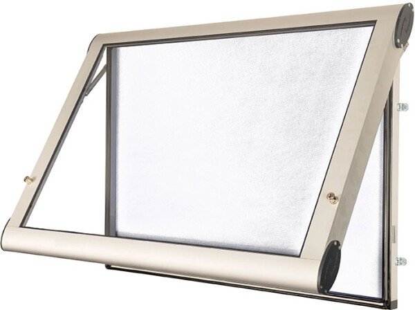 Spaceright Weathershield Wall Mounted Magnetic Outdoor Showcase - 1220 x 1031mm - Aluminium