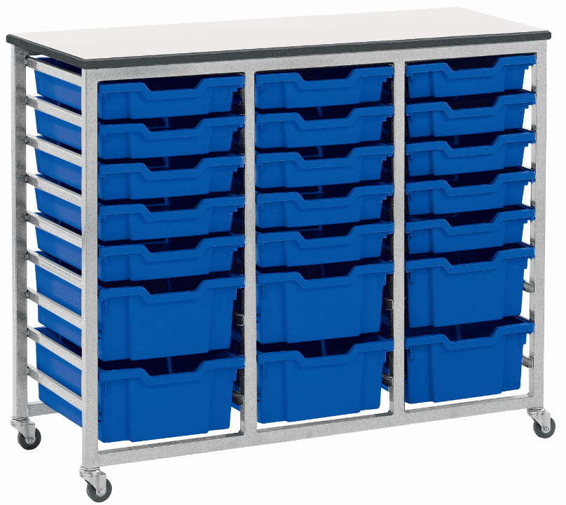 Metalliform Mobile 8000 Triple Tray Storage Unit Classroom Essential
