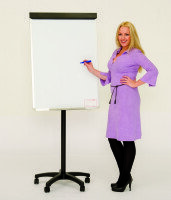 Spaceright Star Base Non-Magnetic Mobile White Board Easel