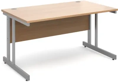 Dams Momento Rectangular Desk with Twin Cantilever Legs - 1400 x 800mm