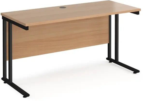 Dams Maestro 25 Rectangular Desk with Twin Cantilever Legs - 1400 x 600mm - Beech