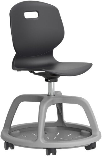 Arc Community Swivel Chair - 470mm Seat Height - Anthracite