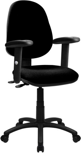 Nautilus Java 200 Operator Chair with Adjustable Arms - Black