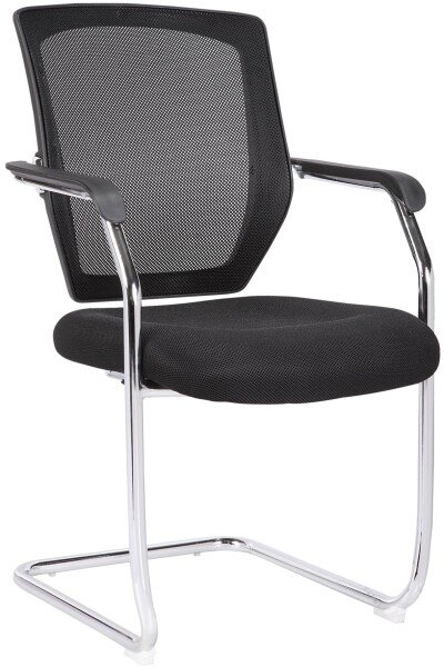 Nautilus Nexus Two Tone Designer Mesh Visitor Chair - Black
