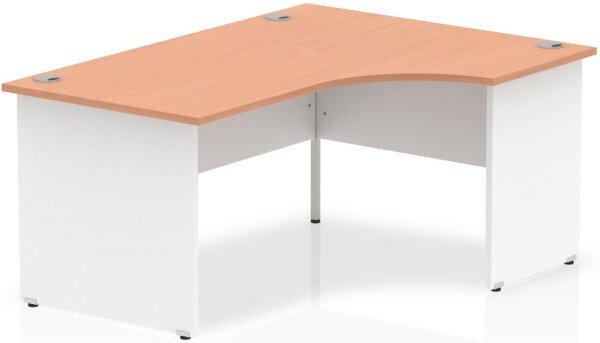 Dynamic Impulse Two Tone Corner Desk with Panel End Legs - 1600 x 1200mm - Beech