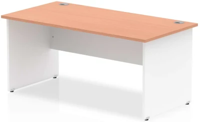 Dynamic Impulse Two-Tone Rectangular Desk with Panel End Legs - 1600mm x 800mm