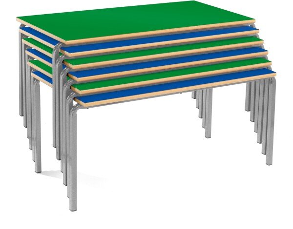 Metalliform EXPRESS Crushed Bent Rectangular Table - MDF Edge - 1100 x 550mm