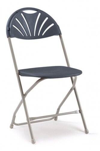 Principal 2000 Comfort Lightweight Folding Chair (Pack of 8) - Black/Black