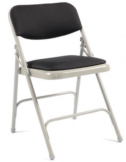 Principal 2700 Classic Steel Folding Chair Fully Upholstered (Pack of 4) - Charcoal