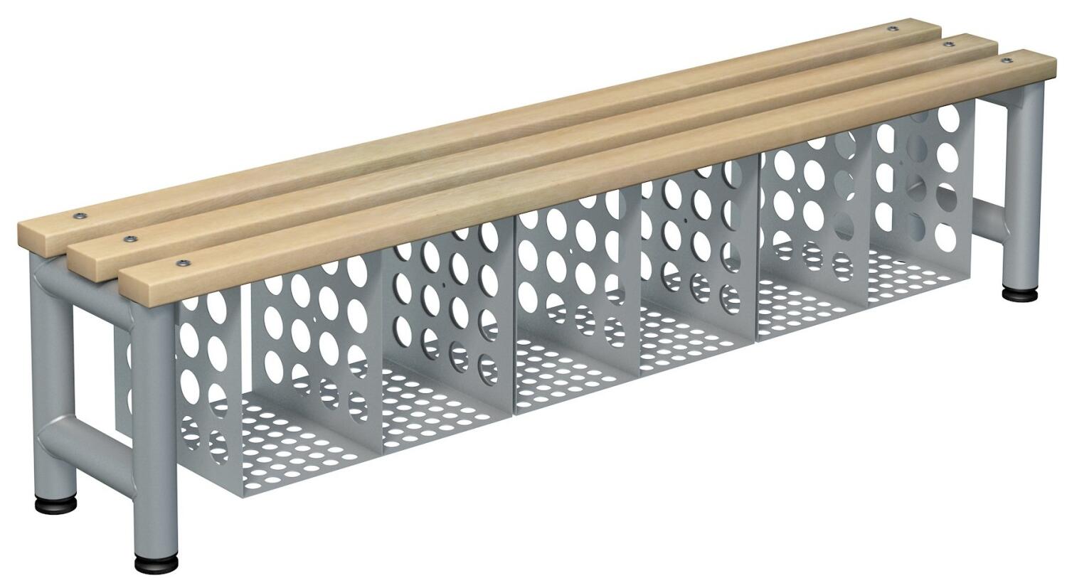 Probe Cloakroom Under Bench Storage Basket with 6 Units 1000mm Width