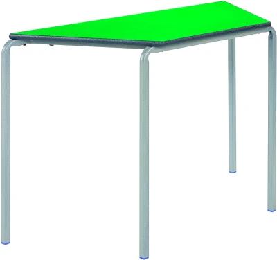 Metalliform Crushed Bent Trapezoidal Table - MDF Edge - 1100 x 550mm