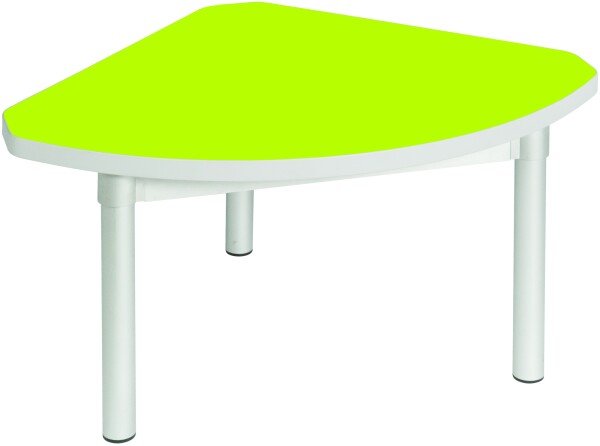 Gopak Enviro Silver Frame Coffee Table - Quadrant 600 x 600mm - Acid Green