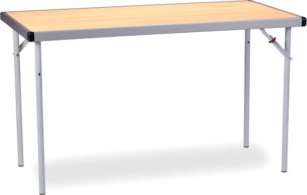 Spaceright Fast Fold Rectangular Table - 610 x 1525mm - Beech