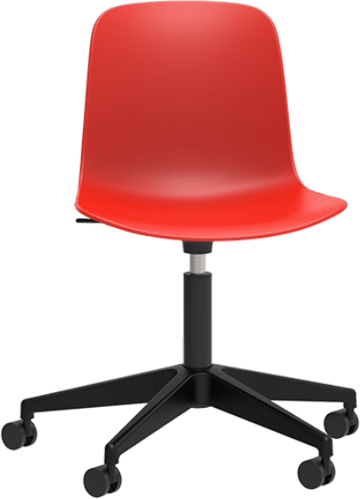 Origin FLUX Black Nylon 5 Star Base Task Chair - Coral Red