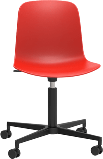 Origin FLUX Task Chair Black Aluminium 4 Star Base - Coral Red
