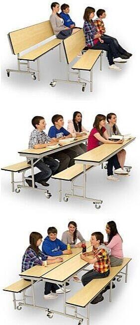 Spaceright Mobile Convertible Folding Bench for Schools Just For