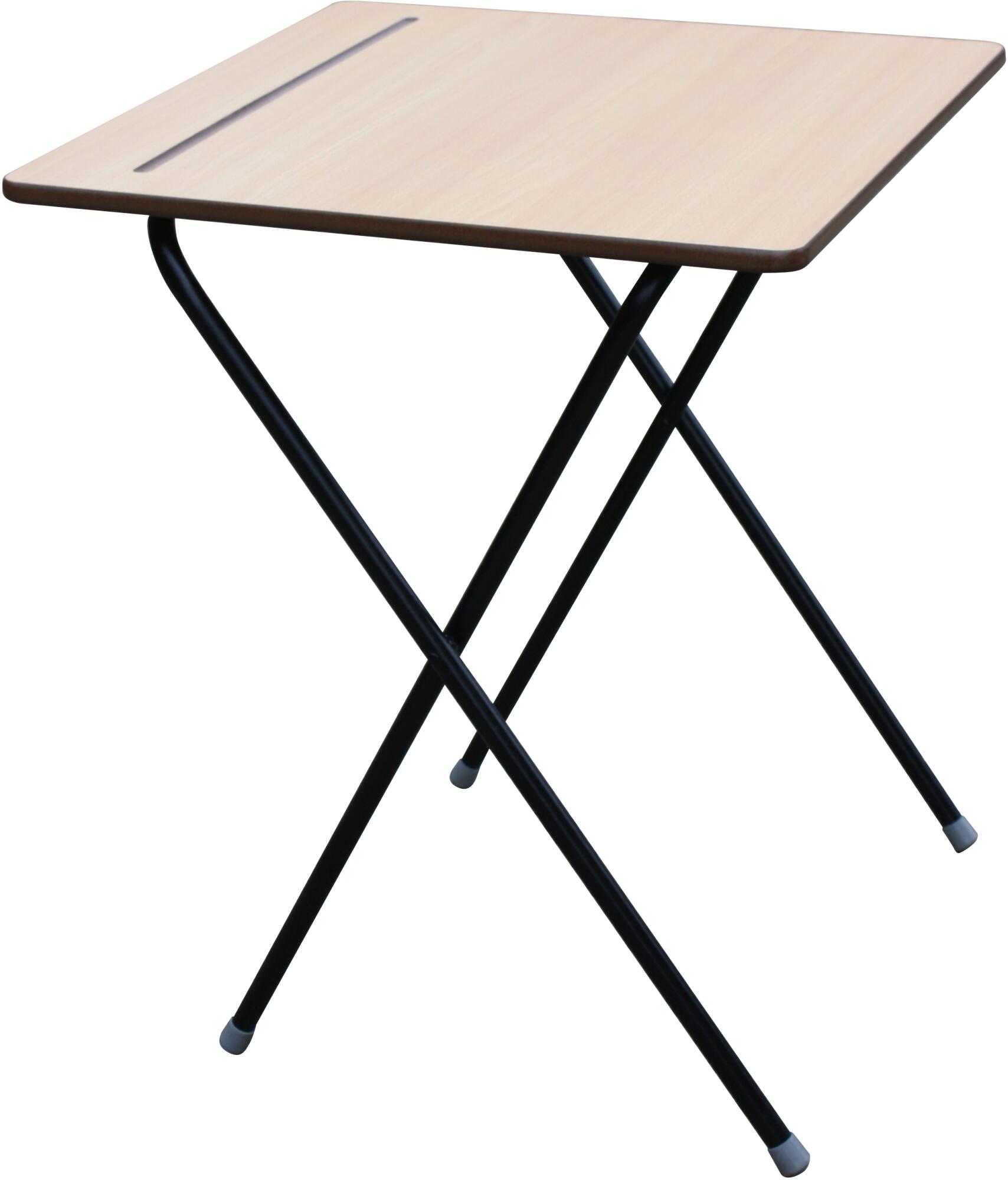 ZLITE 24 Premium Folding Exam Desk and Trolley Bundle BEECH