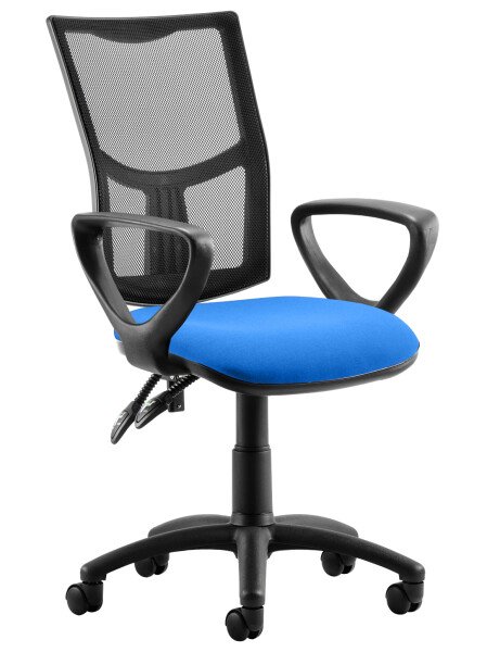 Dynamic Eclipse Plus 2 Mesh Chair with Loop Arms - Blue