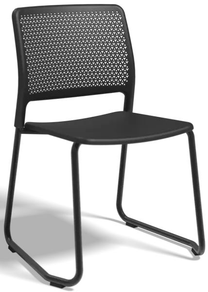 KI Grafton Sled Base Chair - Black