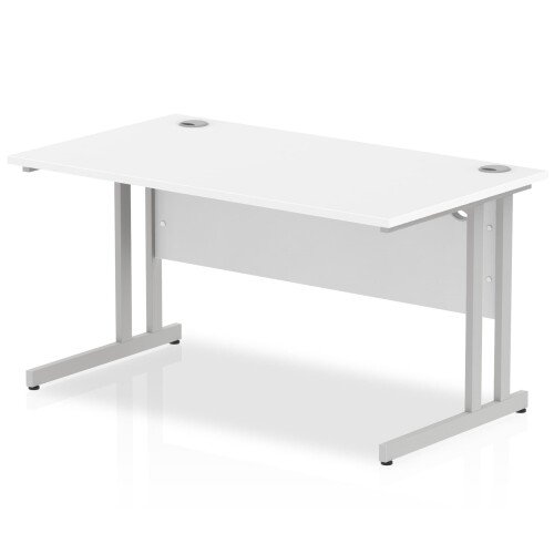 Dynamic Rectangular Desk with Twin Cantilever Legs - (w) 1400mm x (d) 800mm