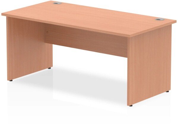 Dynamic Impulse Rectangular Desk with Panel End Legs - 1600mm x 600mm - Beech